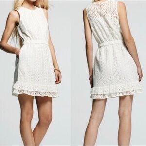Peter Som Antique White Eyelet Dress, sz 8